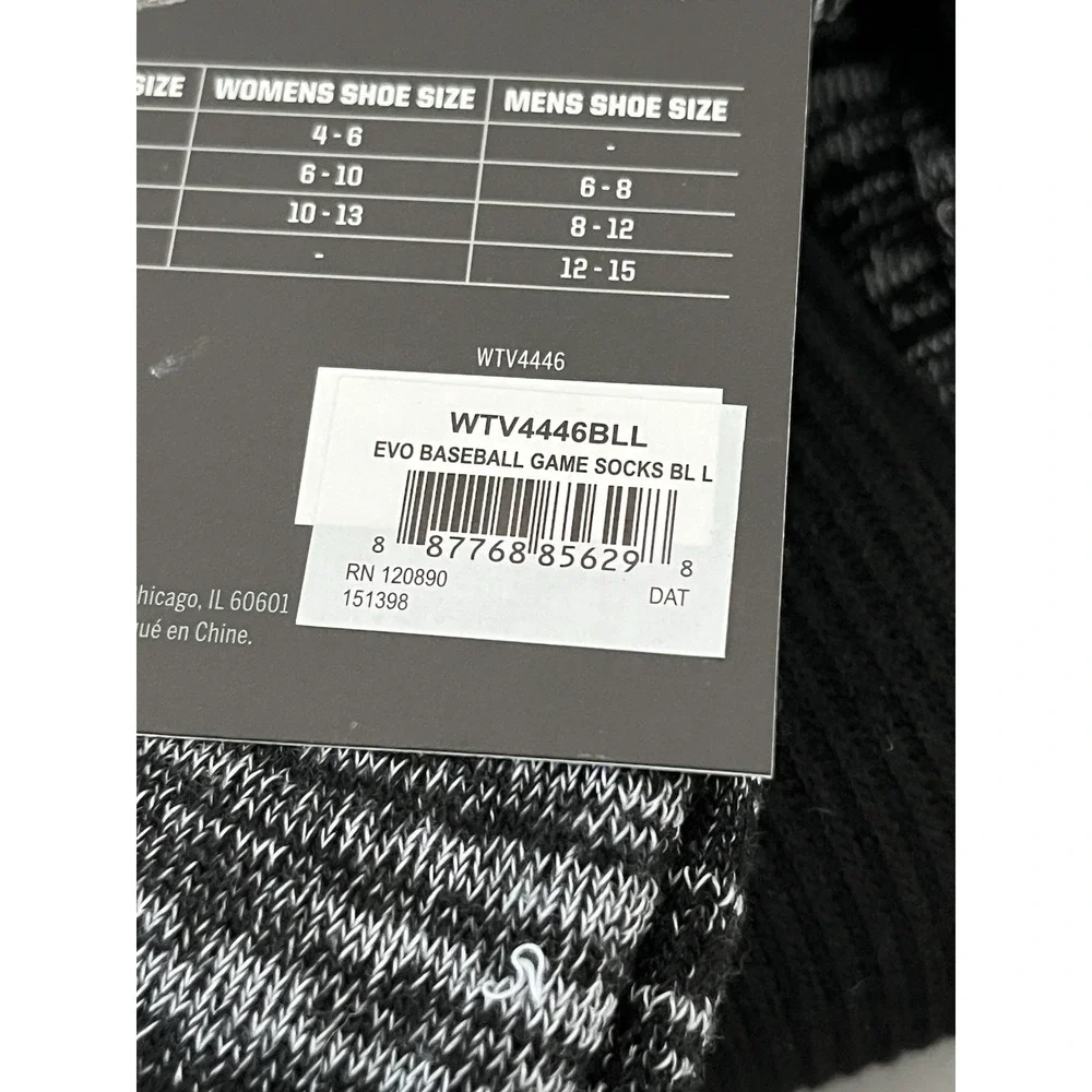 3 Pack-Evoshield Knee-High Moisture Wicking Baseball/Softball Game Socks - Black